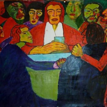 Pintura titulada "вечеря" por Leonid Maksimov, Obra de arte original, Otro