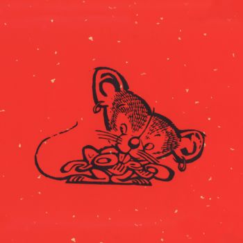 Druckgrafik mit dem Titel "The Year of the Rat…" von Da Quan Dai, Original-Kunstwerk, Gravur