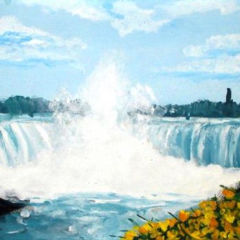 Painting titled "Niagara" by Lamia Berrada, Original Artwork