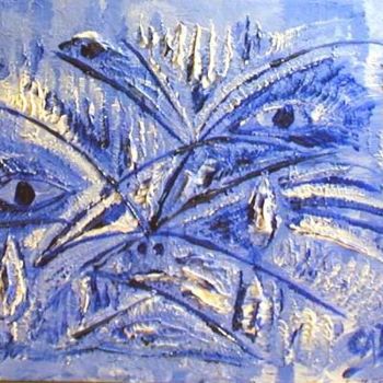 Pintura titulada "les yeux tristes" por La Miss Cath, Obra de arte original, Oleo