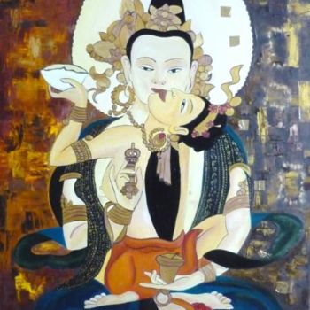 Schilderij getiteld "LAMY - Bouddha in l…" door Lamy, Origineel Kunstwerk