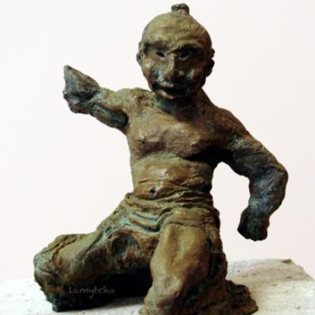 Скульптура под названием "danseur" - Lamy Tcha, Подлинное произведение искусства, Смола