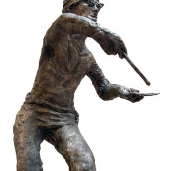 Sculptuur getiteld "lanceur de couteaux" door Lamy Tcha, Origineel Kunstwerk, Hars