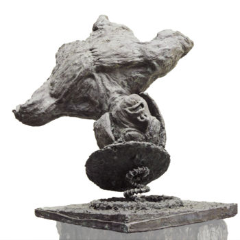 Скульптура под названием "homme canon" - Lamy Tcha, Подлинное произведение искусства, Смола