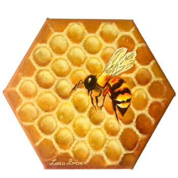 Malarstwo zatytułowany „Bee” autorstwa Lana Bran, Oryginalna praca, Olej