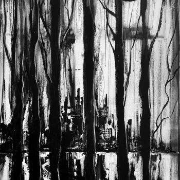 Pittura intitolato "In the black moon's…" da Lana Frey, Opera d'arte originale, Acrilico