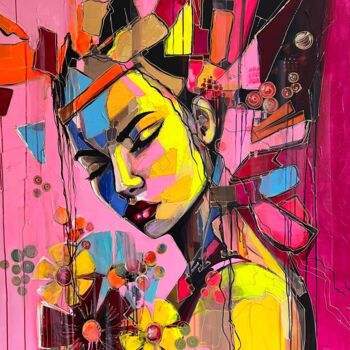 「Pink Dreams」というタイトルの絵画 Lana Freyによって, オリジナルのアートワーク, アクリル