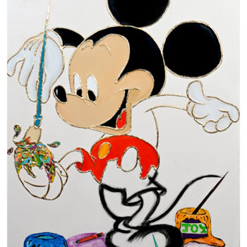Schilderij getiteld "Mickey" door Lana Graule, Origineel Kunstwerk, Acryl