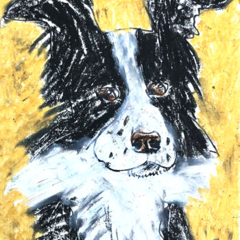 Рисунок под названием "A Dog" - Lana Krainova, Подлинное произведение искусства, Пастель