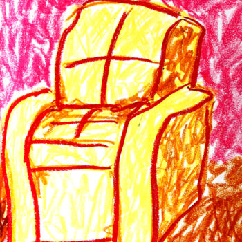 Dessin intitulée "Chair" par Lana Krainova, Œuvre d'art originale, Pastel