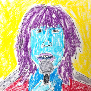 Drawing titled "Dude (S. Tyler)" by Lana Krainova, Original Artwork, Pastel