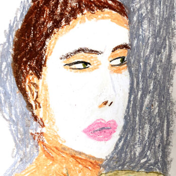Рисунок под названием "Ready to be gorgeous" - Lana Krainova, Подлинное произведение искусства, Пастель