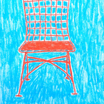 Рисунок под названием "Red cave seat" - Lana Krainova, Подлинное произведение искусства, Пастель