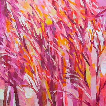 Pintura titulada "Autumn forest" por Lana Light S., Obra de arte original, Oleo
