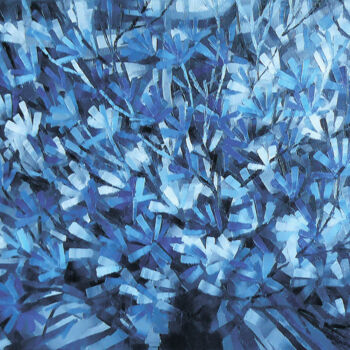 Pittura intitolato "Blue tree" da Lana Light S., Opera d'arte originale, Olio
