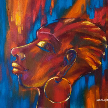 Peinture intitulée "African woman" par Lana Light S., Œuvre d'art originale, Huile