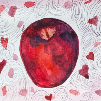 Disegno intitolato "Saint Valentine App…" da Lana Mur, Opera d'arte originale, Acquarello