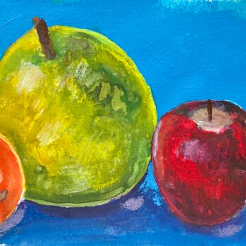 Drawing titled "Fruits drawing" by Lana Mur, Original Artwork, Pastel