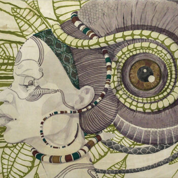 Tekening getiteld "Ialorisha" door Lana Okoneshnikova, Origineel Kunstwerk, Marker