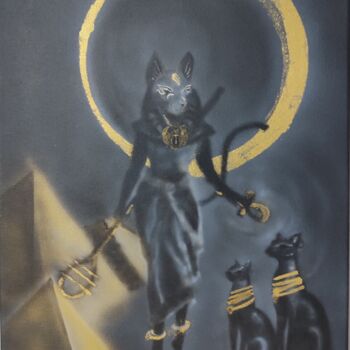 Painting titled "Тайны Египта" by Lana Romashkan, Original Artwork, Airbrush