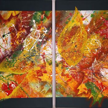 Malarstwo zatytułowany „September wind (dyp…” autorstwa Lana Vereshchagina, Oryginalna praca, Akryl Zamontowany na Drewniana…