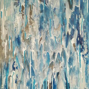 Ζωγραφική με τίτλο "Freezing rain" από Lana Vereshchagina, Αυθεντικά έργα τέχνης, Ακρυλικό Τοποθετήθηκε στο Ξύλινο φορείο σκ…