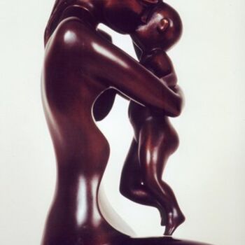 Escultura titulada "La mère et l'enfant" por Jean-Louis Landraud, Obra de arte original