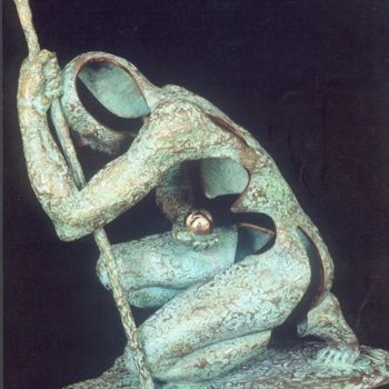 Sculpture titled "L'Alchimiste" by Jean-Louis Landraud, Original Artwork