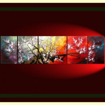 Painting titled "Plum Blossom" by Lang, Original Artwork, Oil