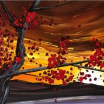 Painting titled "Canopy of Summer" by Lang, Original Artwork, Oil