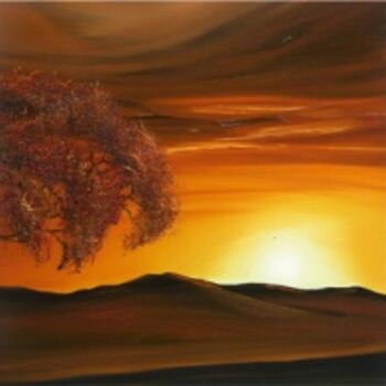 Painting titled "Landscape" by Lang, Original Artwork, Oil