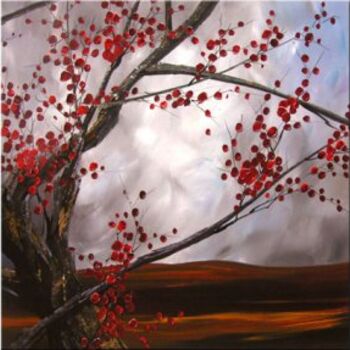 Painting titled "Plum Blossom" by Lang, Original Artwork, Oil