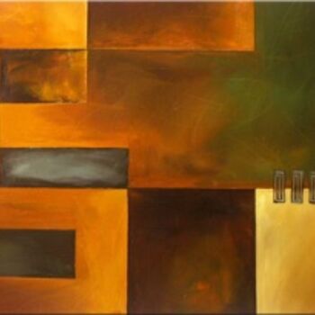 Painting titled "Abstract" by Lang, Original Artwork, Oil