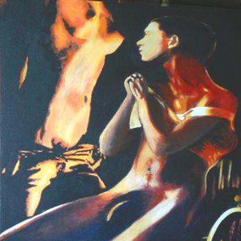 Painting titled "Guerre et sex" by Arielle Lange, Original Artwork, Other