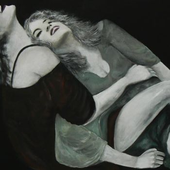 Painting titled "Le Bébé" by Arielle Lange, Original Artwork