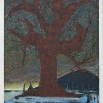 Peinture intitulée "arbre" par Lanhor, Œuvre d'art originale, Huile