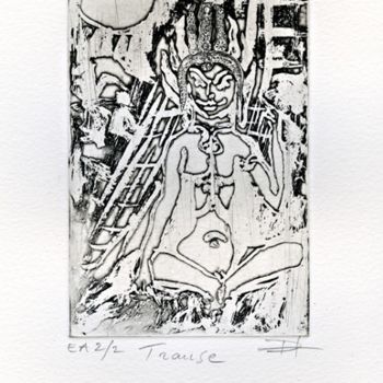 Gravures & estampes intitulée "transe" par Lanhor, Œuvre d'art originale, Autre