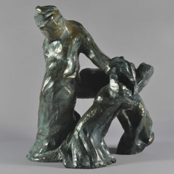 Sculpture titled "Délivrance" by Brigitte De Lanouvelle, Original Artwork, Bronze