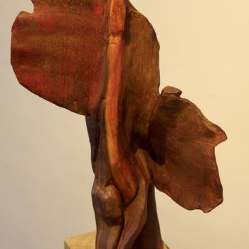 Sculpture titled "En chemin" by Brigitte De Lanouvelle, Original Artwork, Terra cotta