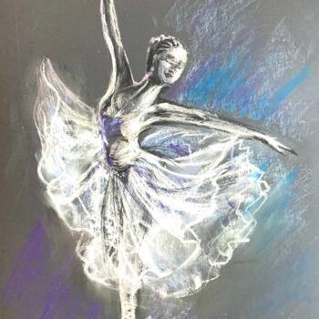 Pittura intitolato "Pastel  ballerina d…" da Svetlana Lanovenko, Opera d'arte originale, Pastello