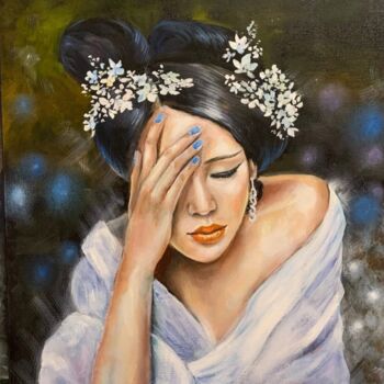 Ζωγραφική με τίτλο "Oriental beauty oil…" από Светлана Лановенко, Αυθεντικά έργα τέχνης, Λάδι