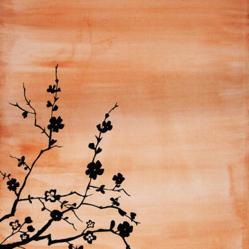 Painting titled "Tea Blossoms" by Lantana Louise, Original Artwork, Oil