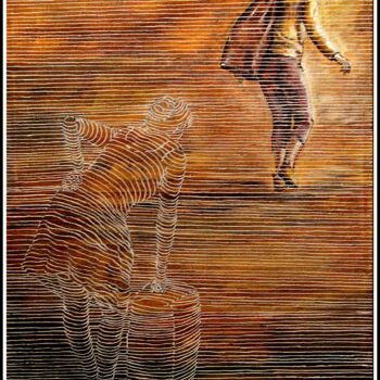 Pittura intitolato "Longue est la route" da Lanto R., Opera d'arte originale, Acrilico