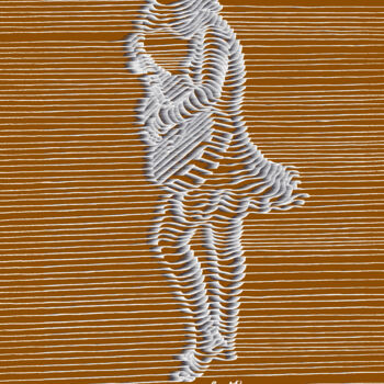 Digitale Kunst mit dem Titel "A la musique" von Lanto R., Original-Kunstwerk, Tinte