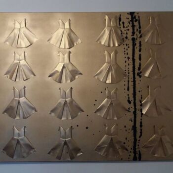 Schilderij getiteld "femina gold 1000x800" door Laot Sebastien, Origineel Kunstwerk, Acryl