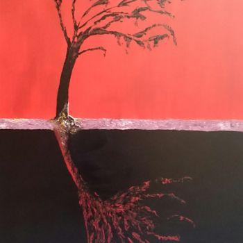 「L'arbre : L019」というタイトルの絵画 Laouによって, オリジナルのアートワーク, アクリル