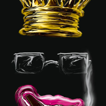 Digitale Kunst getiteld "Smoke King" door Eric Lapierre, Origineel Kunstwerk, Digitaal Schilderwerk