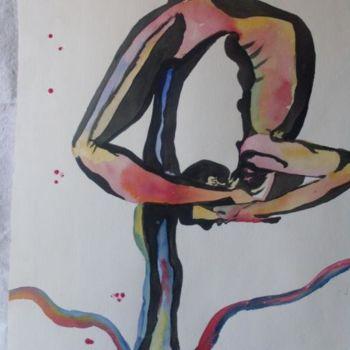 Peinture intitulée "l'homme racine" par Eveline Ghironi (khava), Œuvre d'art originale, Huile