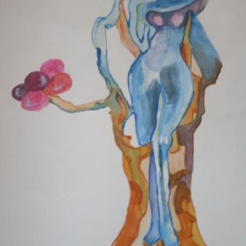 Malerei mit dem Titel "grenade" von Eveline Ghironi (khava), Original-Kunstwerk, Öl