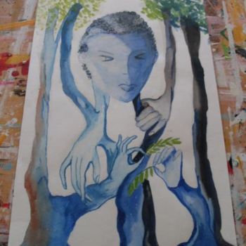 Картина под названием "le printemps" - Eveline Ghironi (khava), Подлинное произведение искусства, Масло